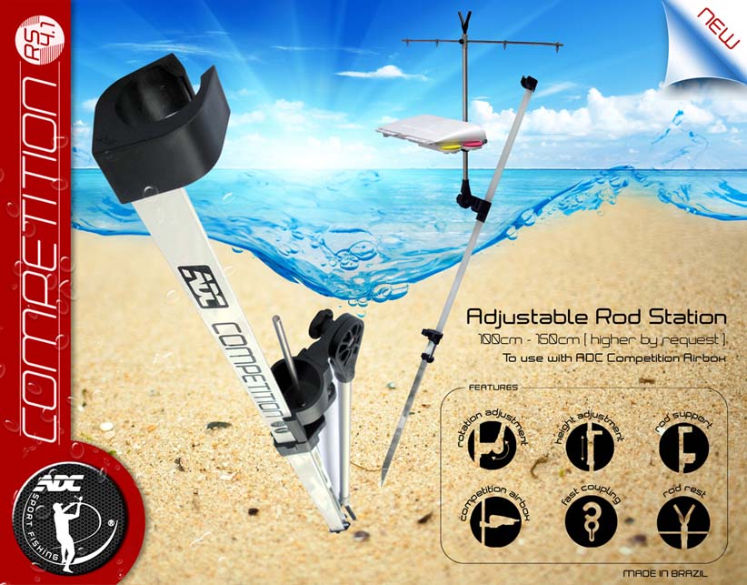 SECRETÁRIA de PESCA de PRAIA para 2 VARAS - SPIDER RS-713 ADC Sport Fishing  - SURFCASTING 