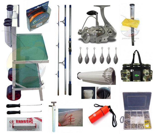 Kit Pesca Praia Completo - 290 equipamentos de pesca